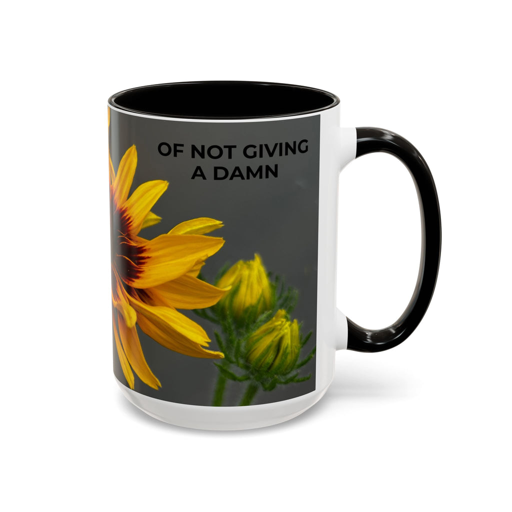 Black-Eyed Susan 'Not Giving a Damn' Mug — Colorful Floral Coffee Cup (11oz & 15oz)