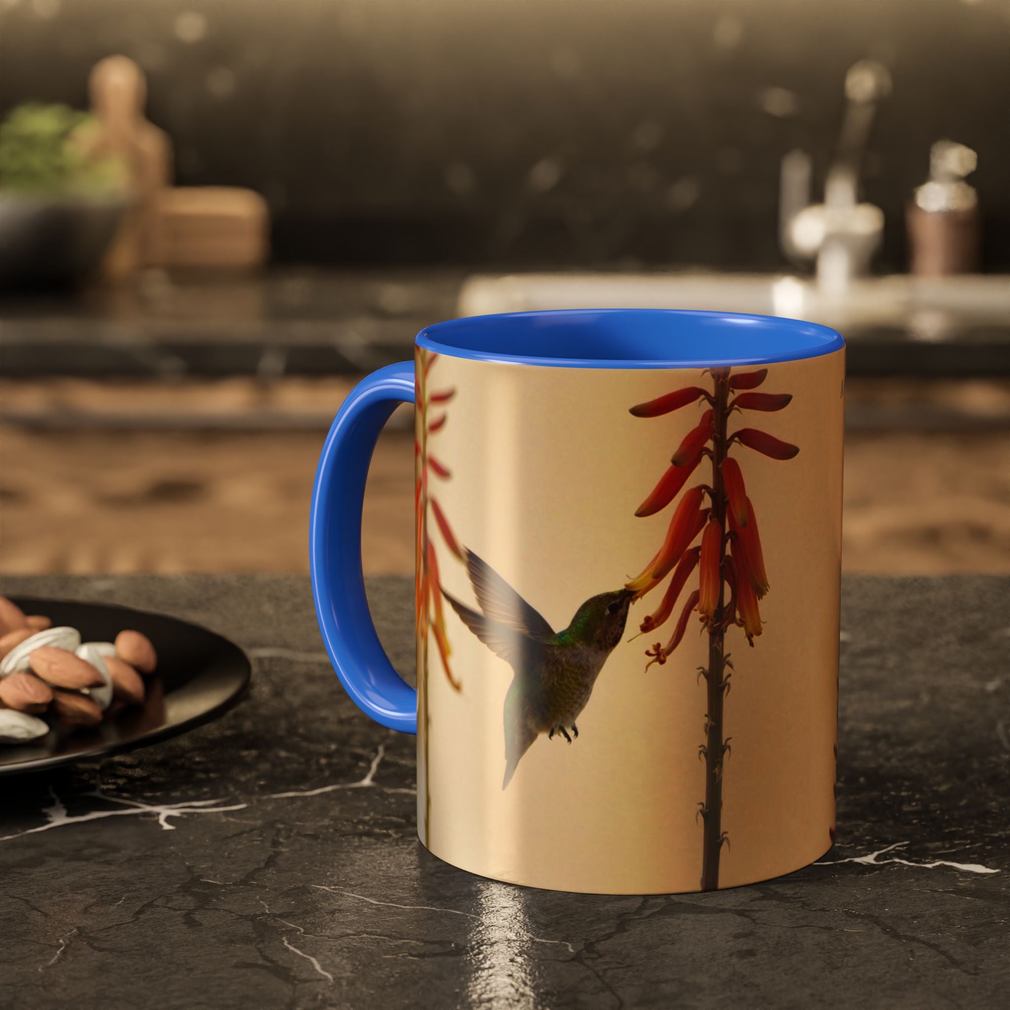 50 Years of Not Giving a Damn Mug — Vintage Floral Hummingbird Coffee Cup (11oz, 15oz)
