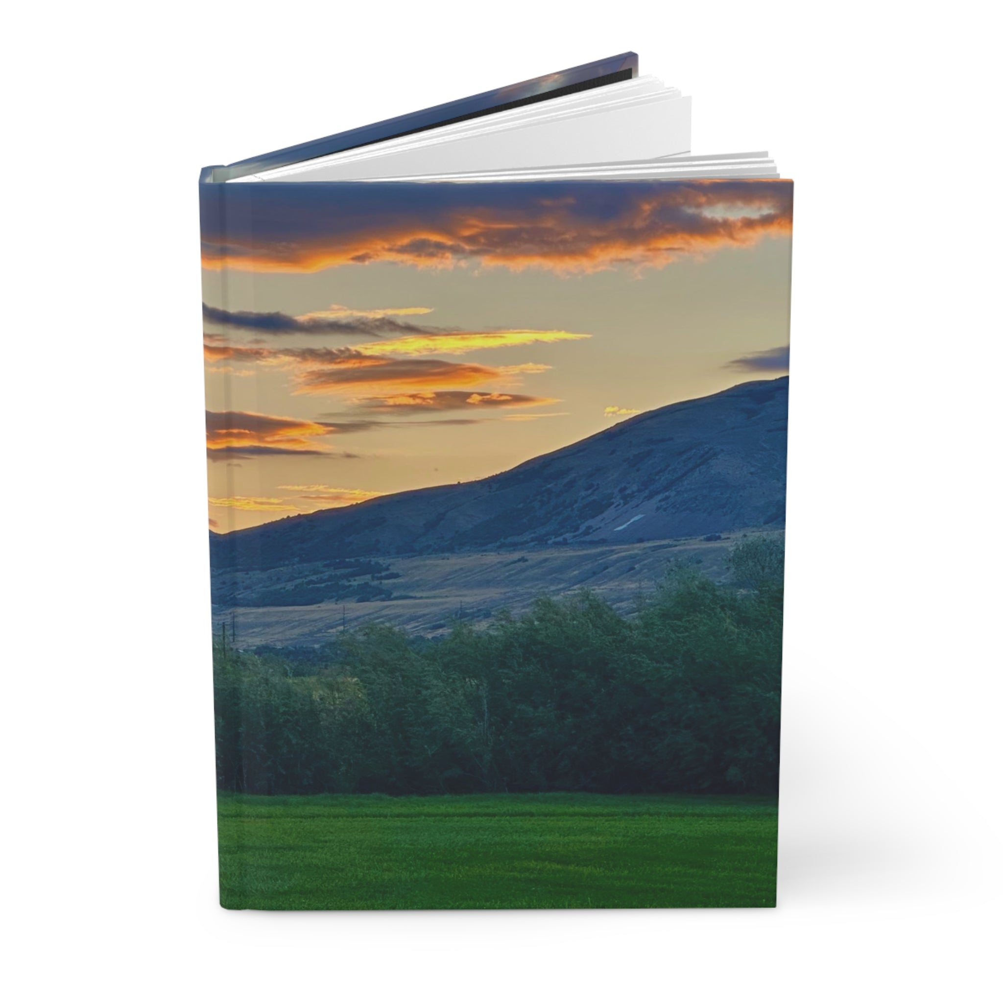 Sunset Mountain Hardcover Journal — Scenic Nature Notebook for Travel & Reflection
