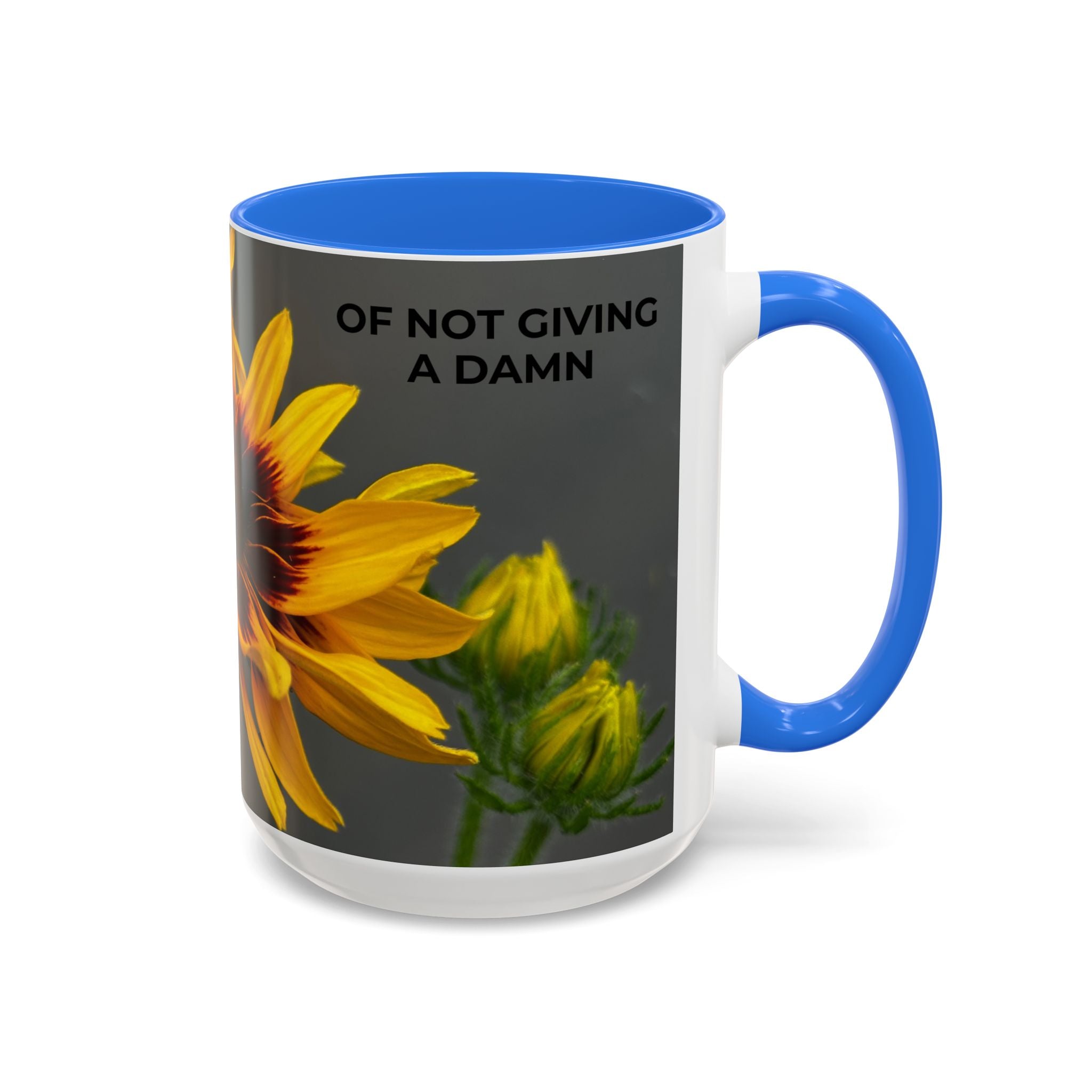 Black-Eyed Susan 'Not Giving a Damn' Mug — Colorful Floral Coffee Cup (11oz & 15oz)