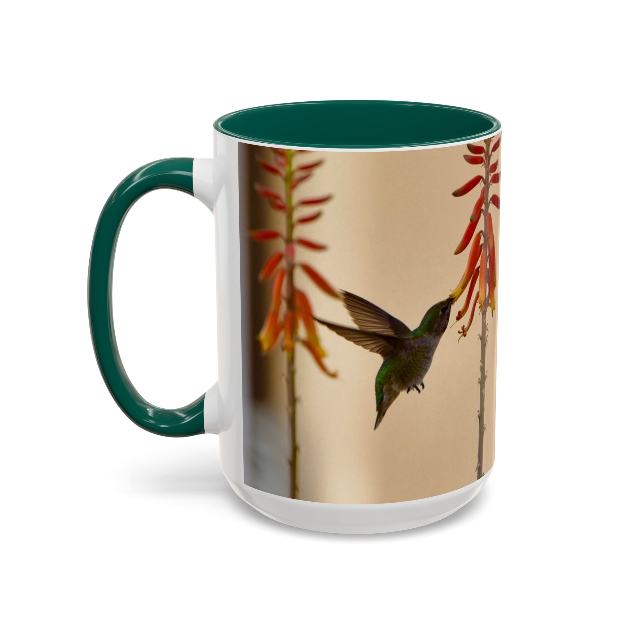 50 Years of Not Giving a Damn Mug — Vintage Floral Hummingbird Coffee Cup (11oz, 15oz)