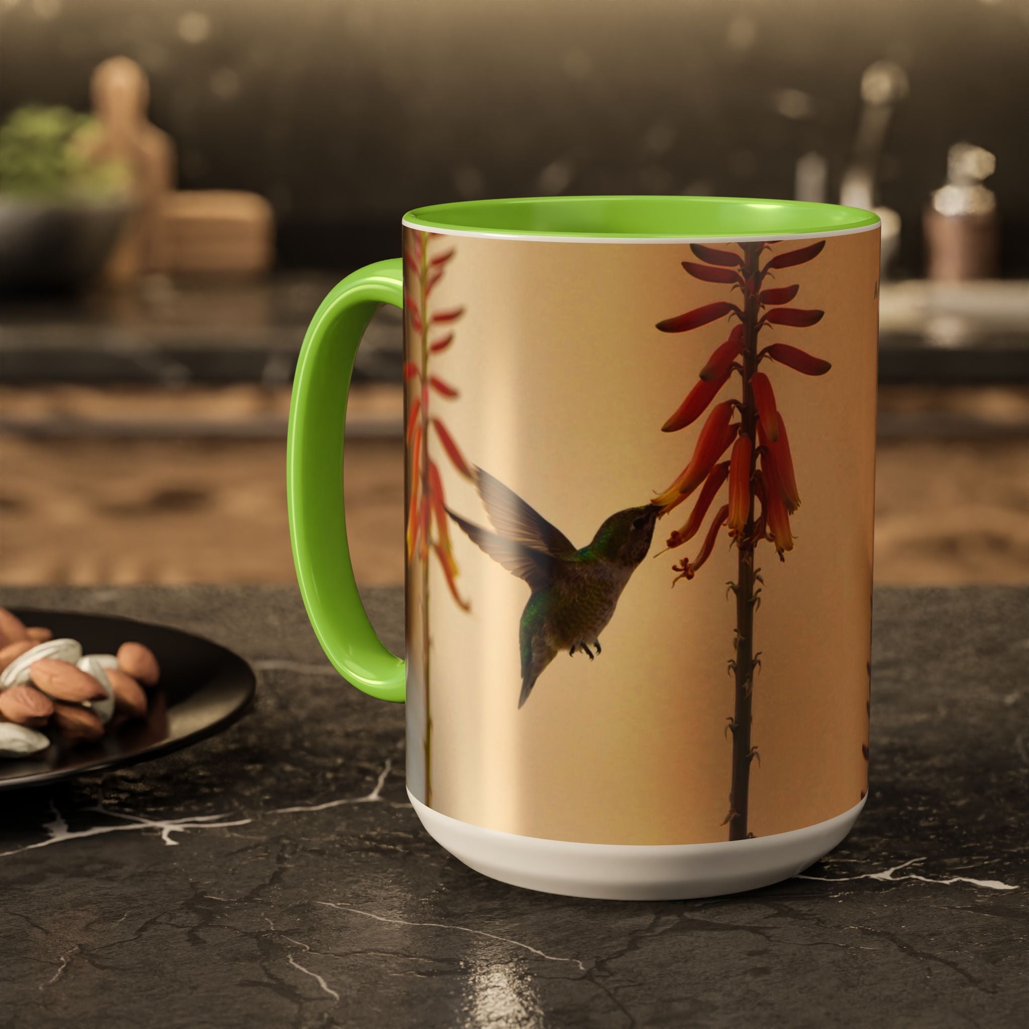 50 Years of Not Giving a Damn Mug — Vintage Floral Hummingbird Coffee Cup (11oz, 15oz)