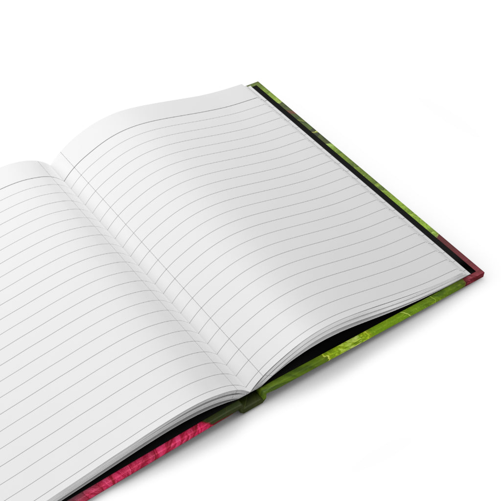 Floral Hibiscus Hardcover Journal — Bold Red Bloom Notebook