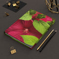 Floral Hibiscus Hardcover Journal — Bold Red Bloom Notebook