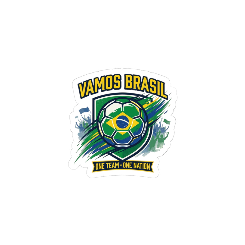 Vamos Brasil Soccer Sticker | Country Pride, Retro Championship