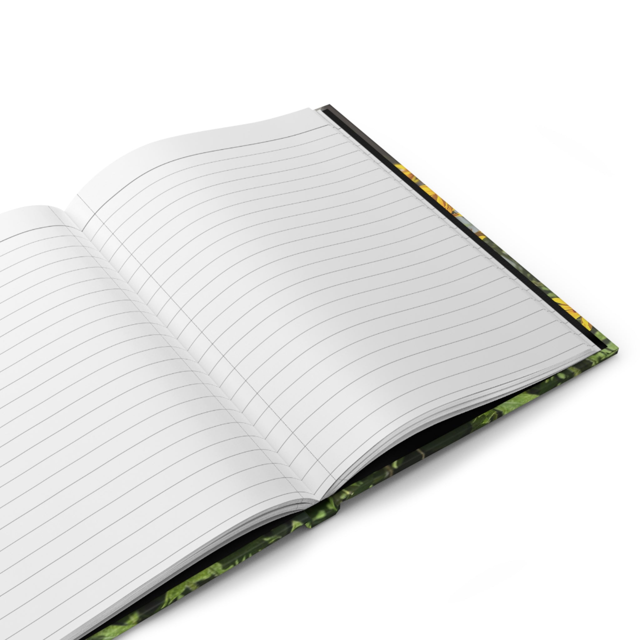 Progress Over Perfection Hardcover Journal — Floral Black-Eyed Susan Notebook for Mindful Notes