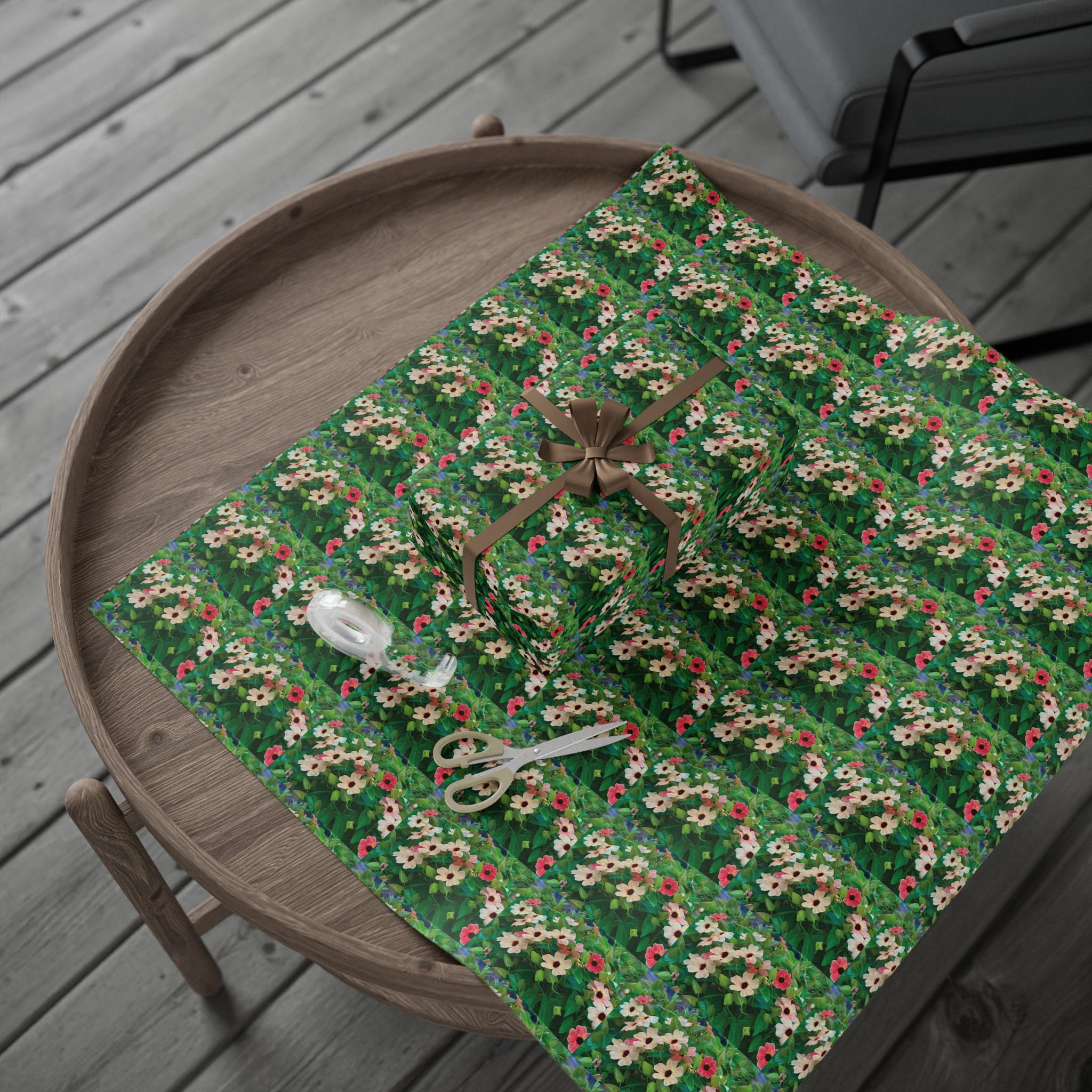 Wrapping Paper — Black Eyed Susan Vine African Sunset Gift Wrap Roll