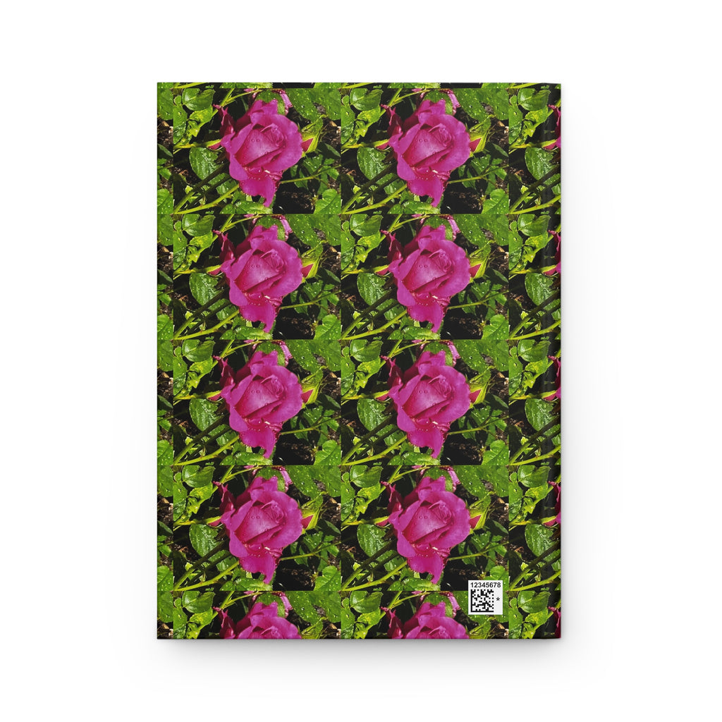 Floral Pink Rose Hardcover Journal — Gardeners' Notebook & Gift
