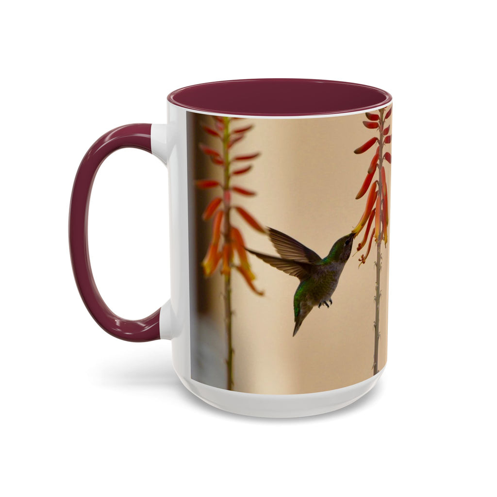 50 Years of Not Giving a Damn Mug — Vintage Floral Hummingbird Coffee Cup (11oz, 15oz)