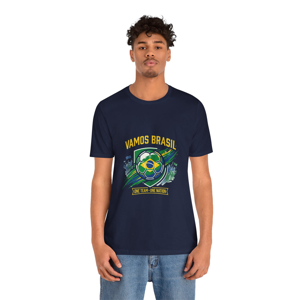 Vamos Brasil Soccer Tee | Brazil country pride, retro soccer championship