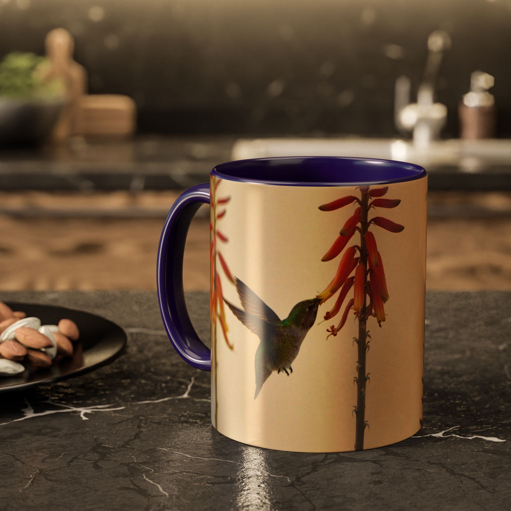 50 Years of Not Giving a Damn Mug — Vintage Floral Hummingbird Coffee Cup (11oz, 15oz)
