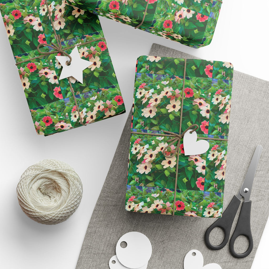 Wrapping Paper — Black Eyed Susan Vine African Sunset Gift Wrap Roll