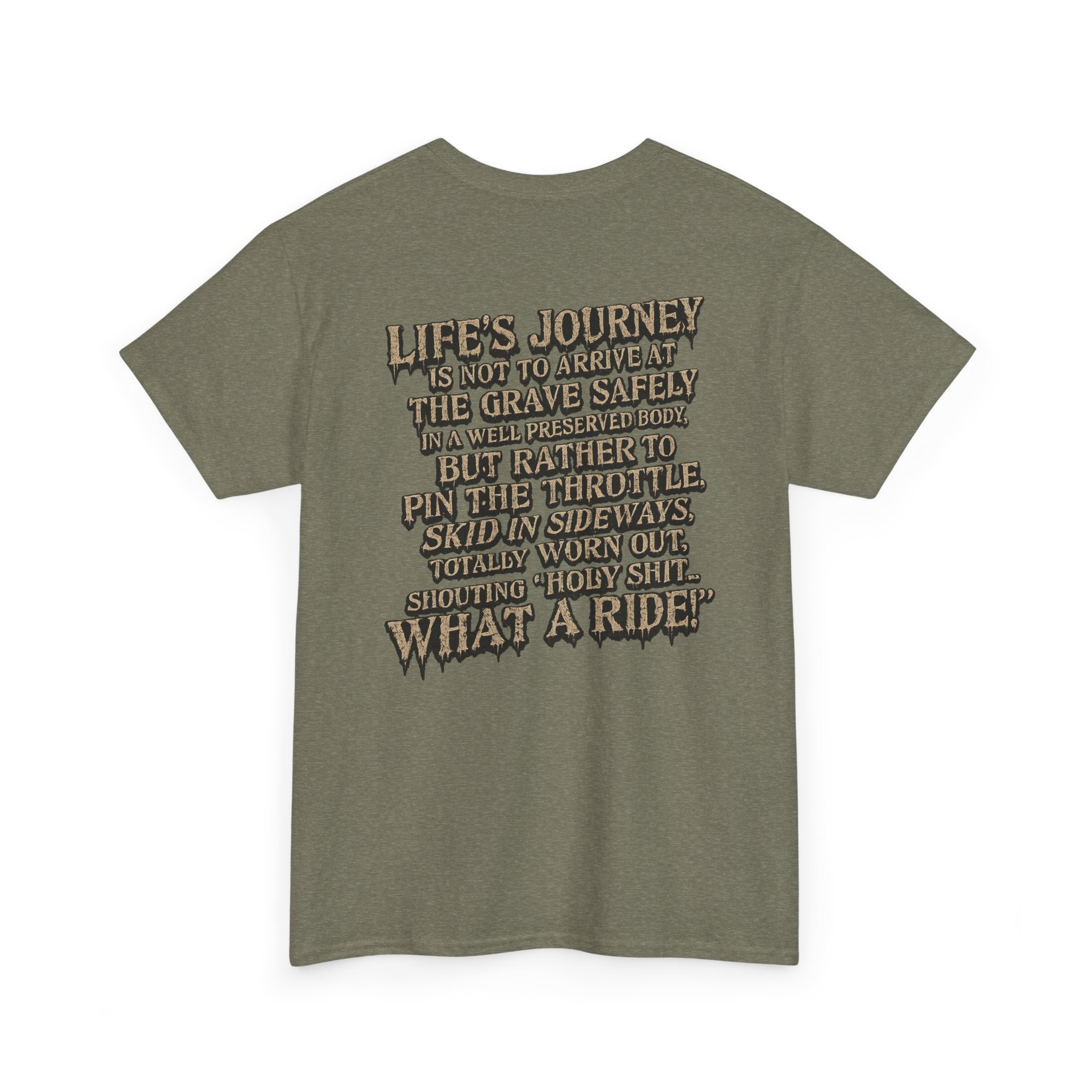 T-Shirt — "What a Ride" Motorcycle Life Journey Graphic Tee