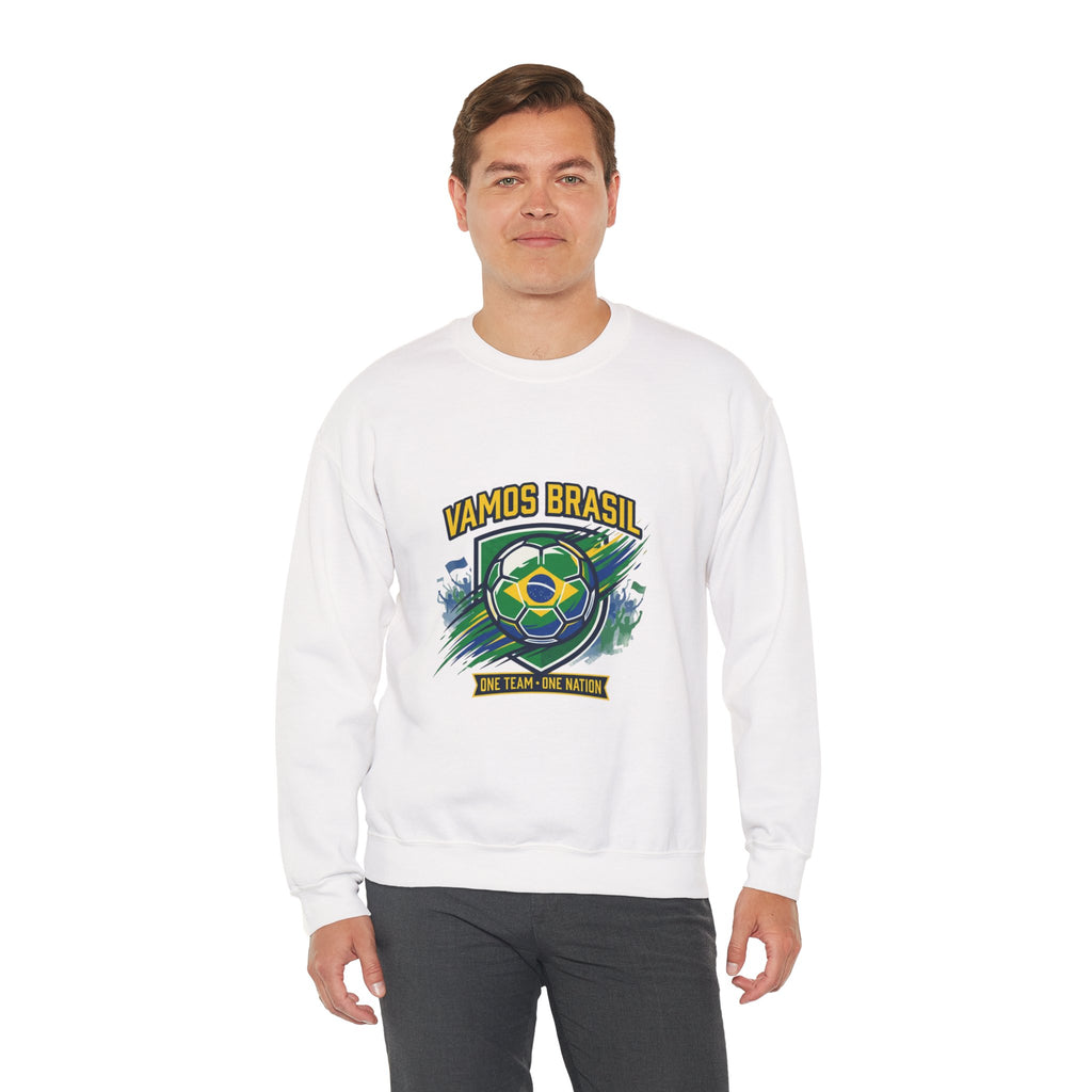 Vamos Brasil Crewneck Sweatshirt | Soccer Championship, Country Pride