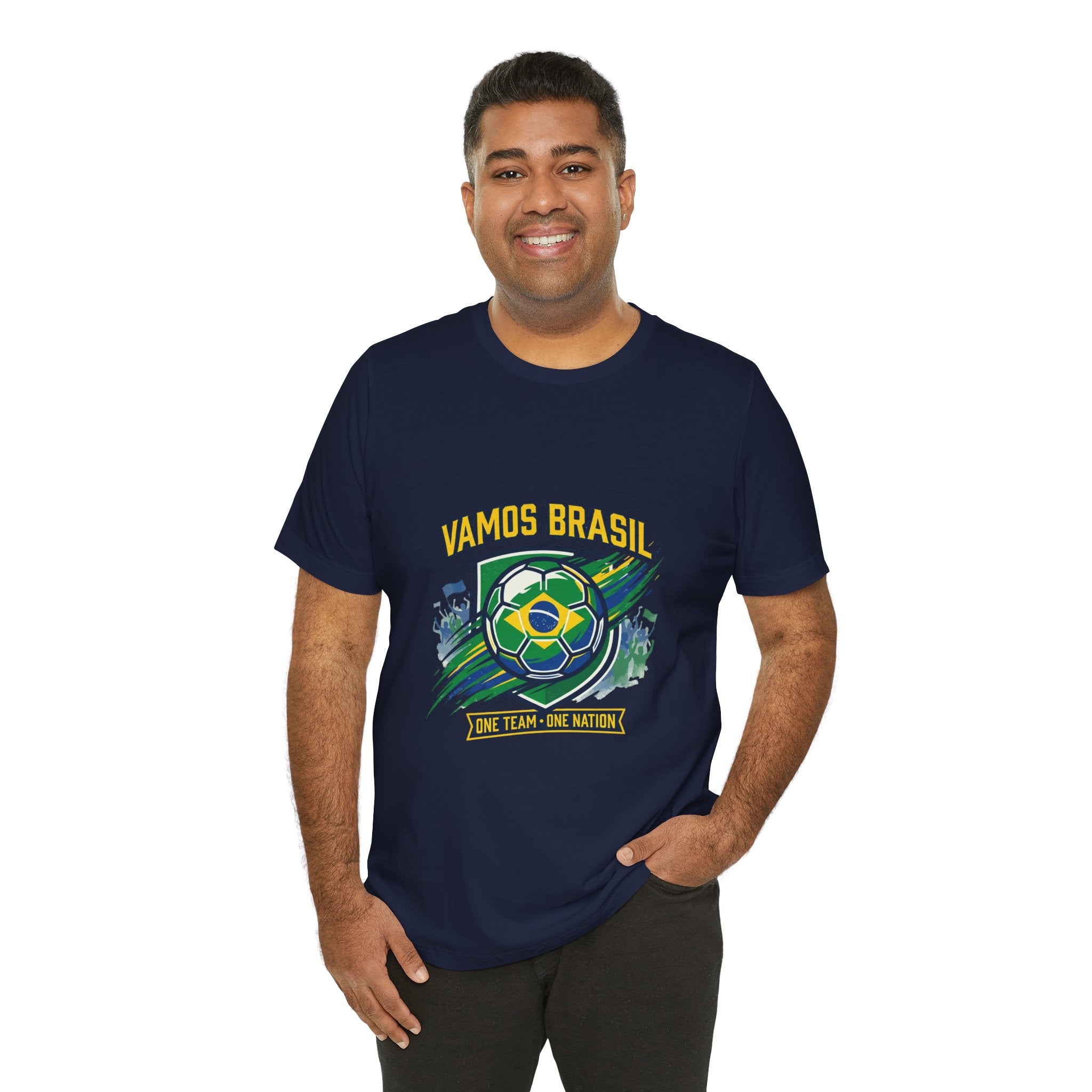 Vamos Brasil Soccer Tee | Brazil country pride, retro soccer championship