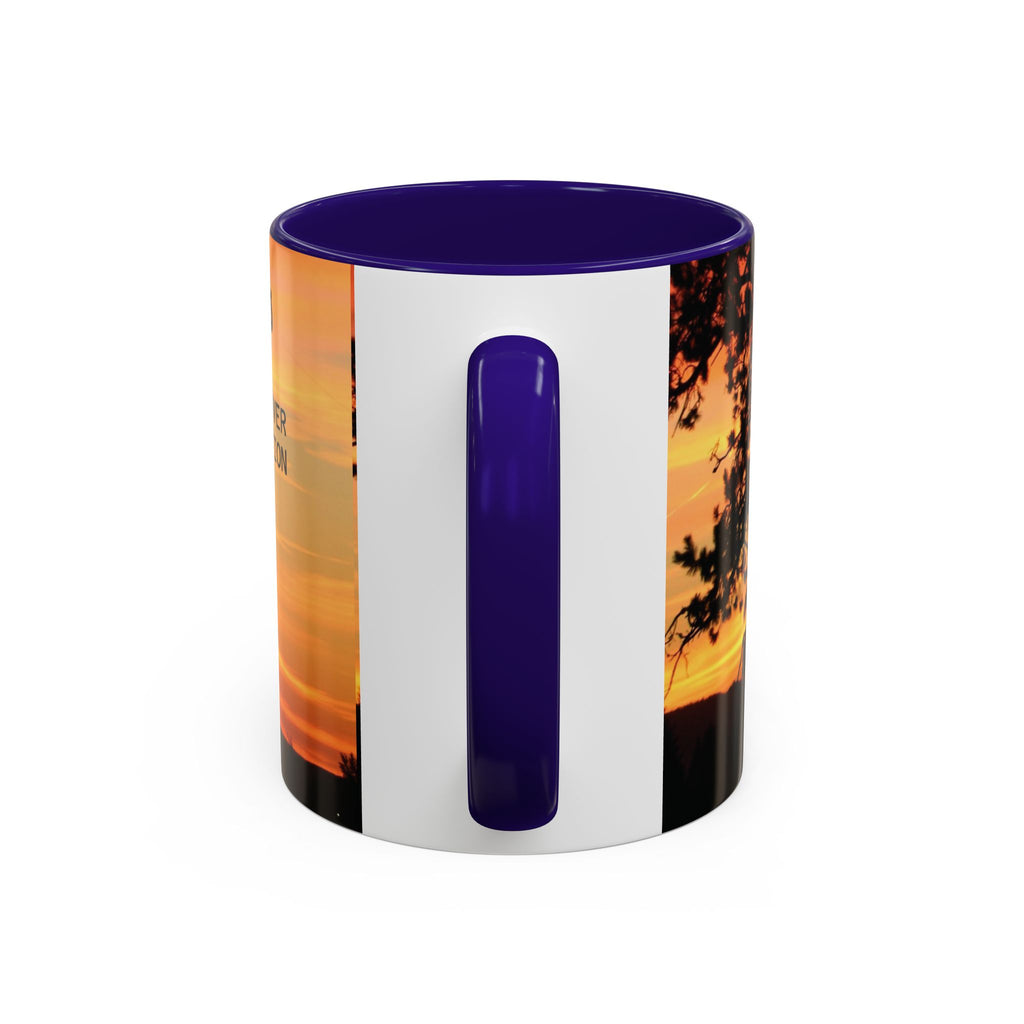 Progress Over Perfection Sunset Mug — Rural NE Oregon Motivational Coffee Cup (11oz/15oz)