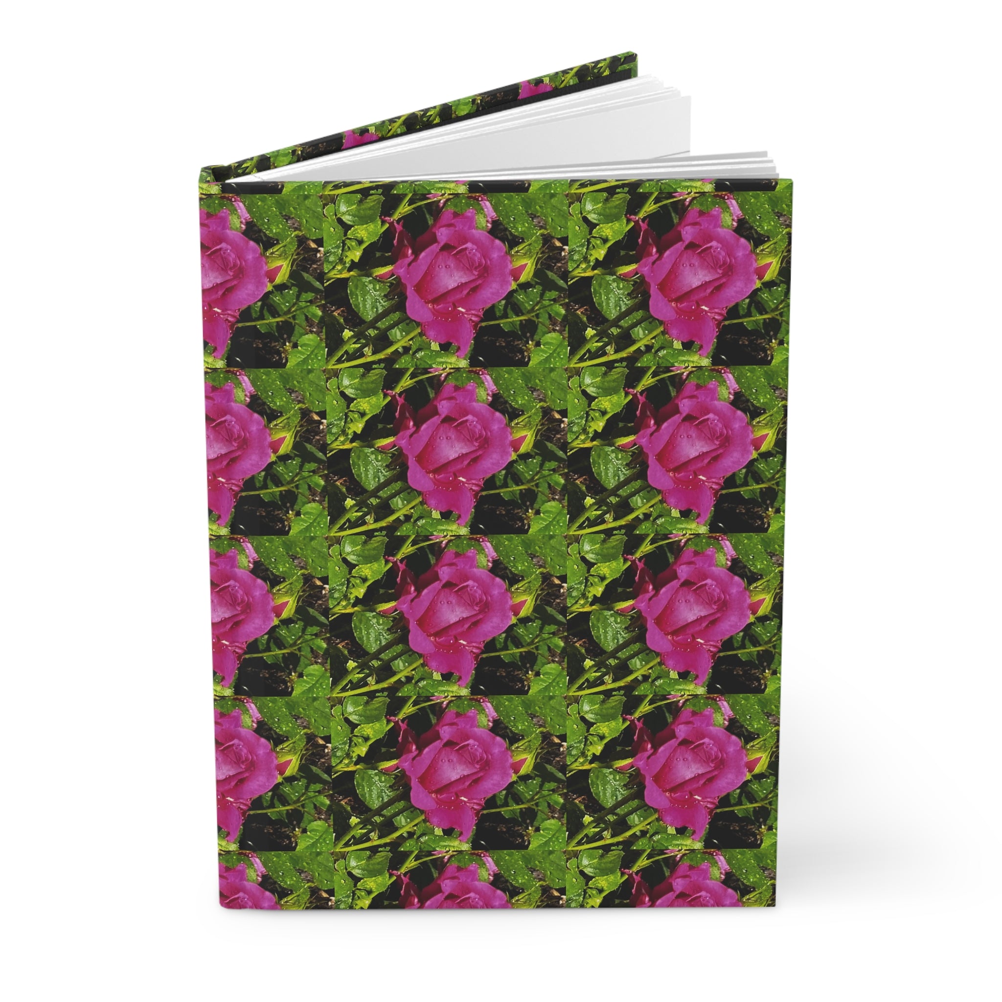 Floral Pink Rose Hardcover Journal — Gardeners' Notebook & Gift