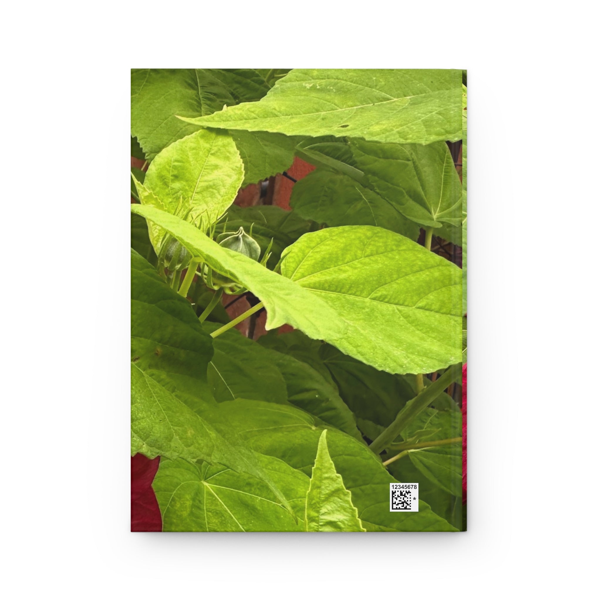 Floral Hibiscus Hardcover Journal — Bold Red Bloom Notebook
