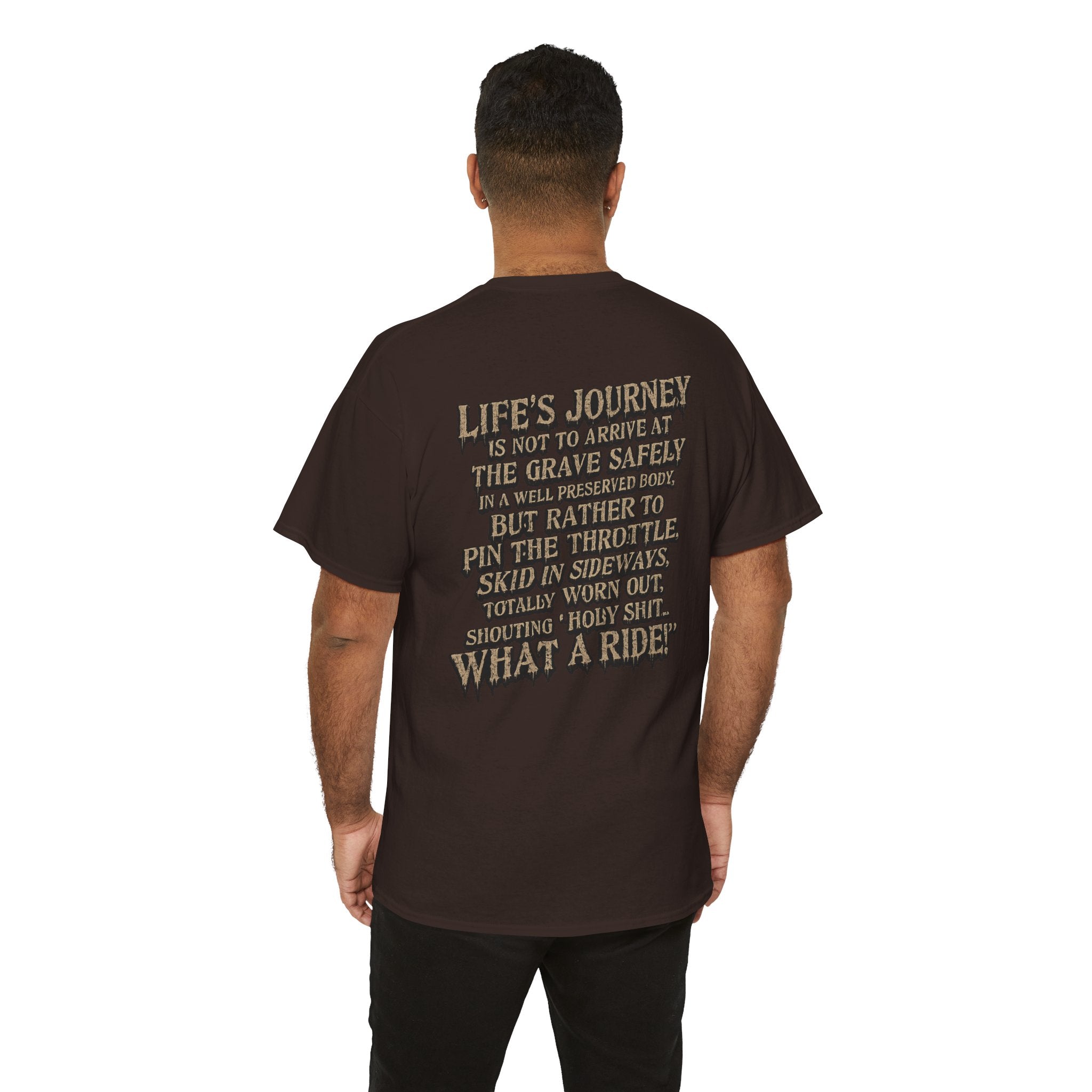 T-Shirt — "What a Ride" Motorcycle Life Journey Graphic Tee