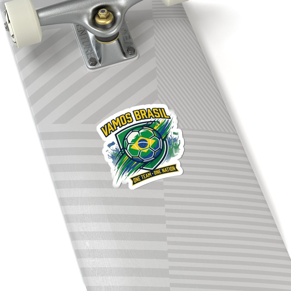 Vamos Brasil Soccer Sticker | Country Pride, Retro Championship