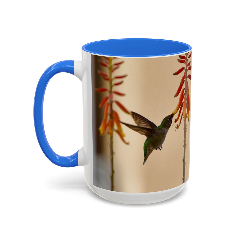 50 Years of Not Giving a Damn Mug — Vintage Floral Hummingbird Coffee Cup (11oz, 15oz)