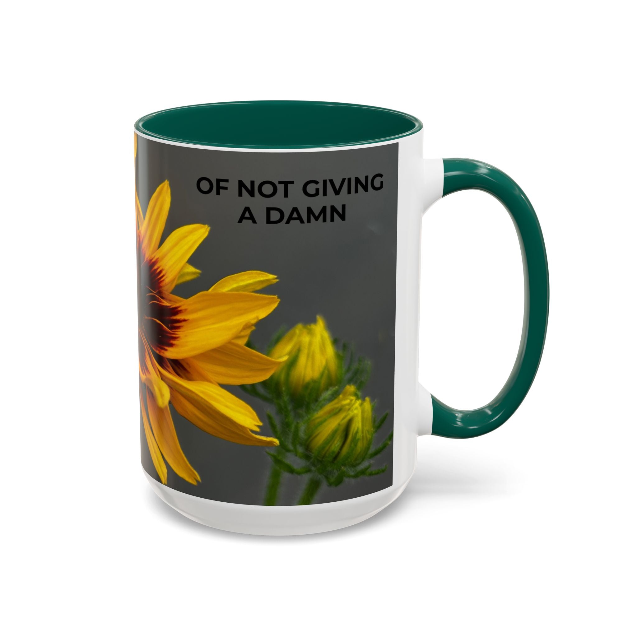 Black-Eyed Susan 'Not Giving a Damn' Mug — Colorful Floral Coffee Cup (11oz & 15oz)