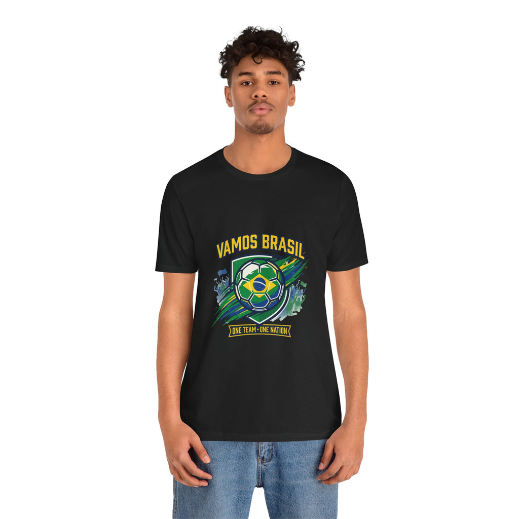 Vamos Brasil Soccer Tee | Brazil country pride, retro soccer championship