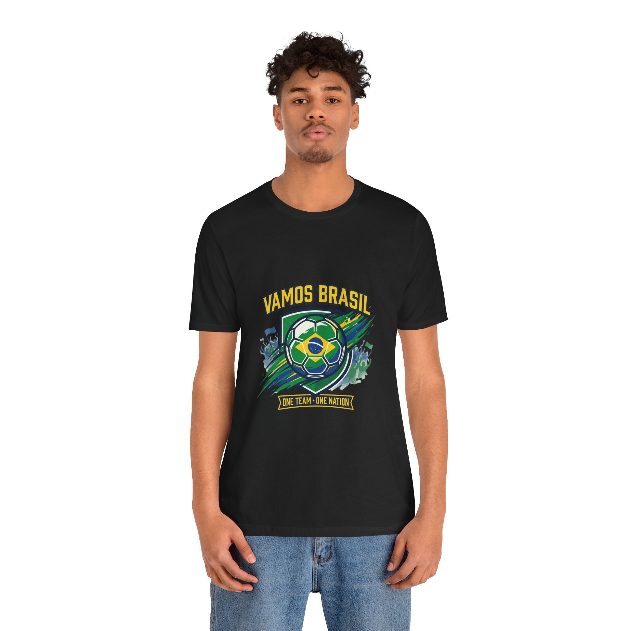 Vamos Brasil Soccer Tee | Brazil country pride, retro soccer championship