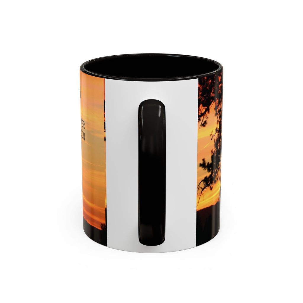 Progress Over Perfection Sunset Mug — Rural NE Oregon Motivational Coffee Cup (11oz/15oz)