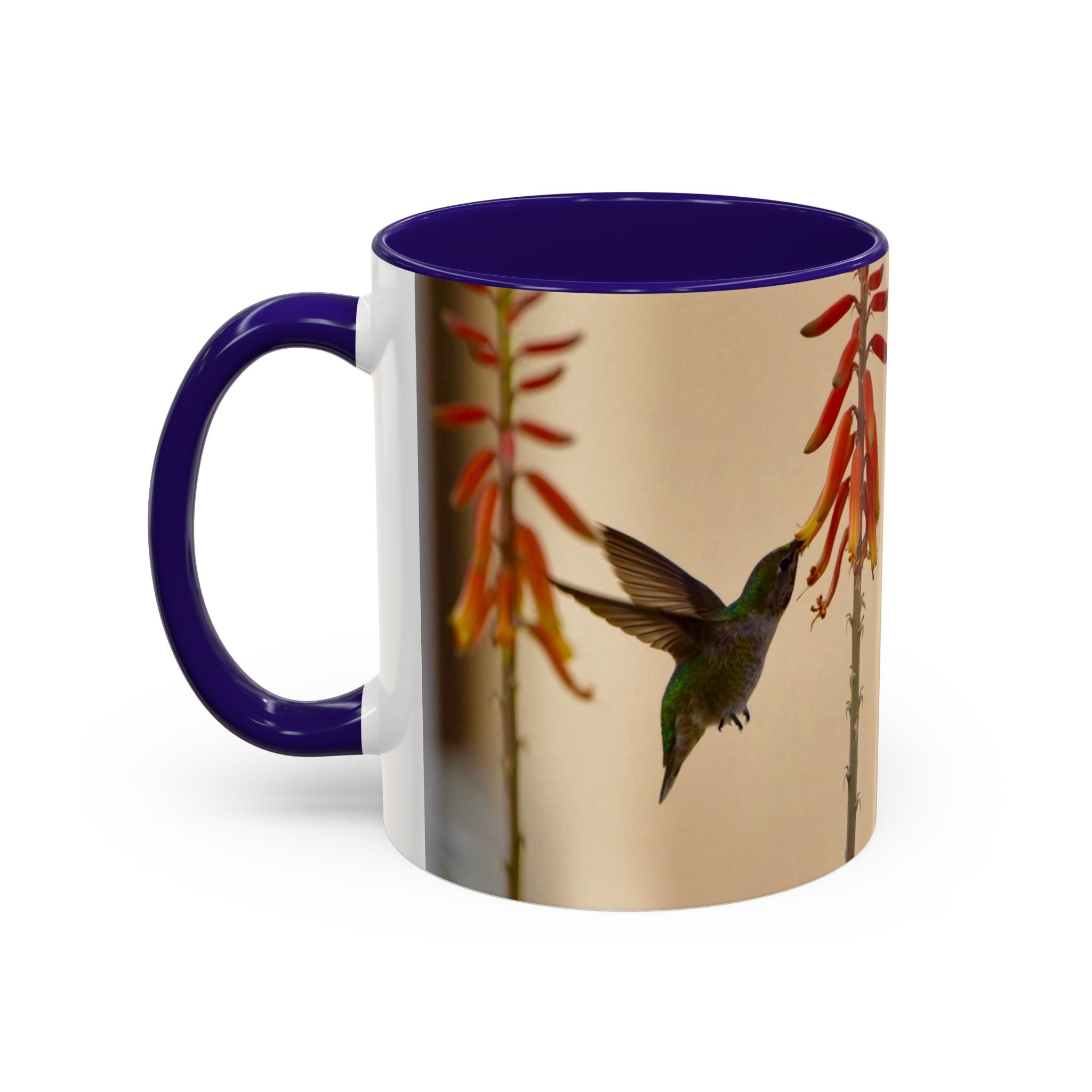 50 Years of Not Giving a Damn Mug — Vintage Floral Hummingbird Coffee Cup (11oz, 15oz)