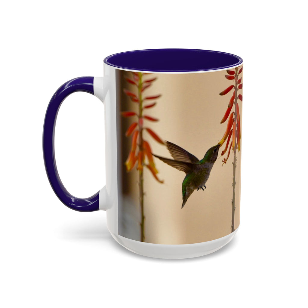 50 Years of Not Giving a Damn Mug — Vintage Floral Hummingbird Coffee Cup (11oz, 15oz)