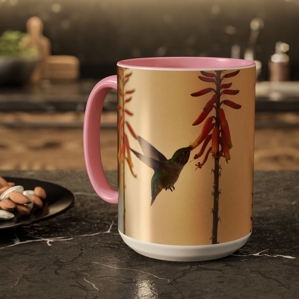 50 Years of Not Giving a Damn Mug — Vintage Floral Hummingbird Coffee Cup (11oz, 15oz)