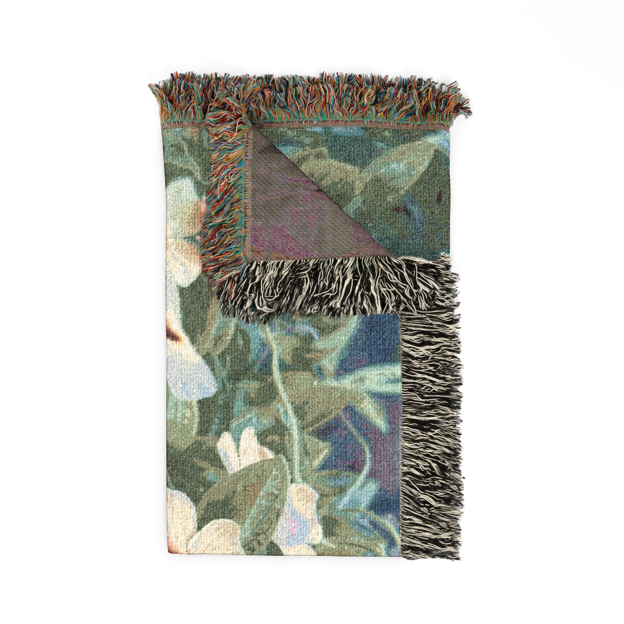 Cottagecore Daisy Woven Blanket — Vintage Floral Throw
