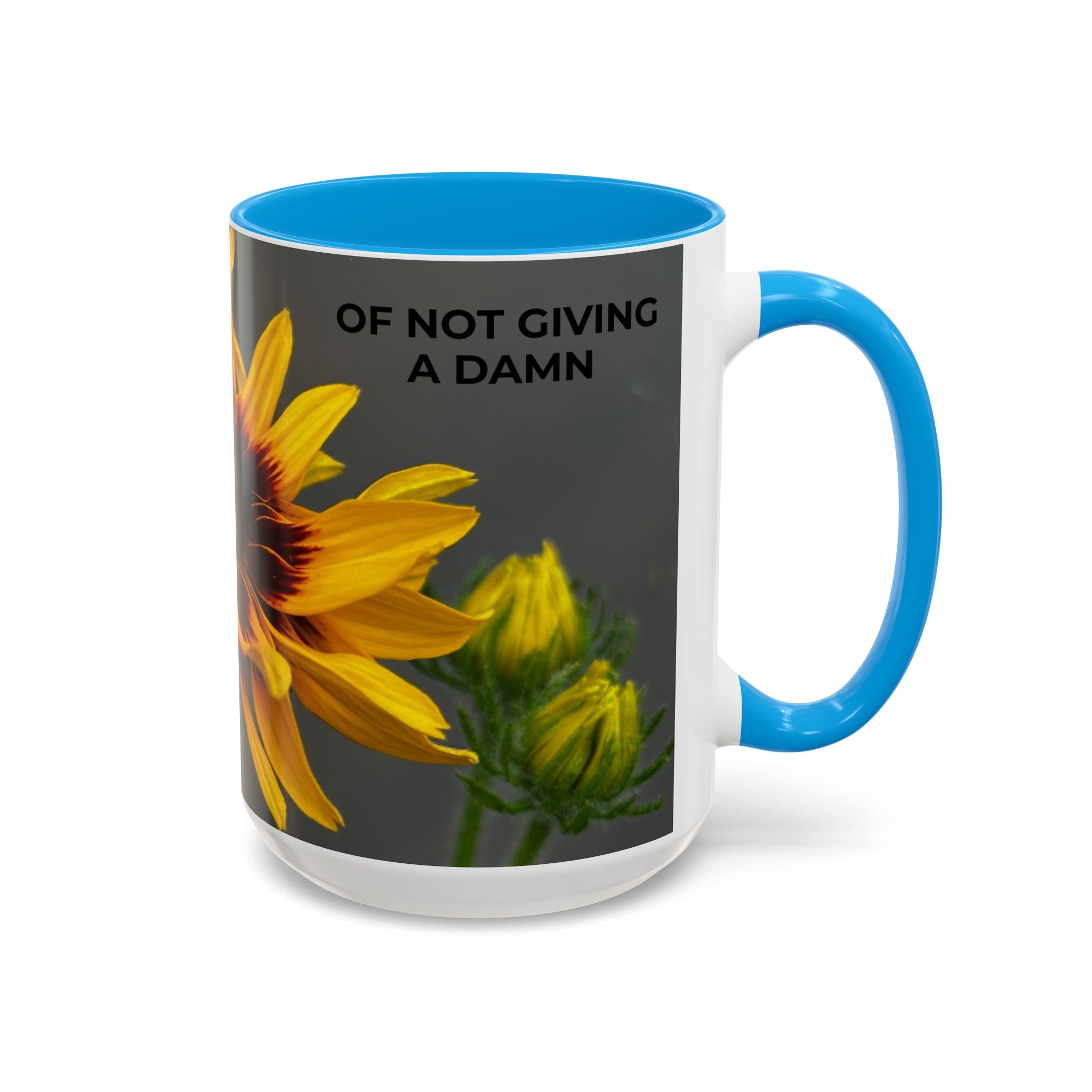 Black-Eyed Susan 'Not Giving a Damn' Mug — Colorful Floral Coffee Cup (11oz & 15oz)