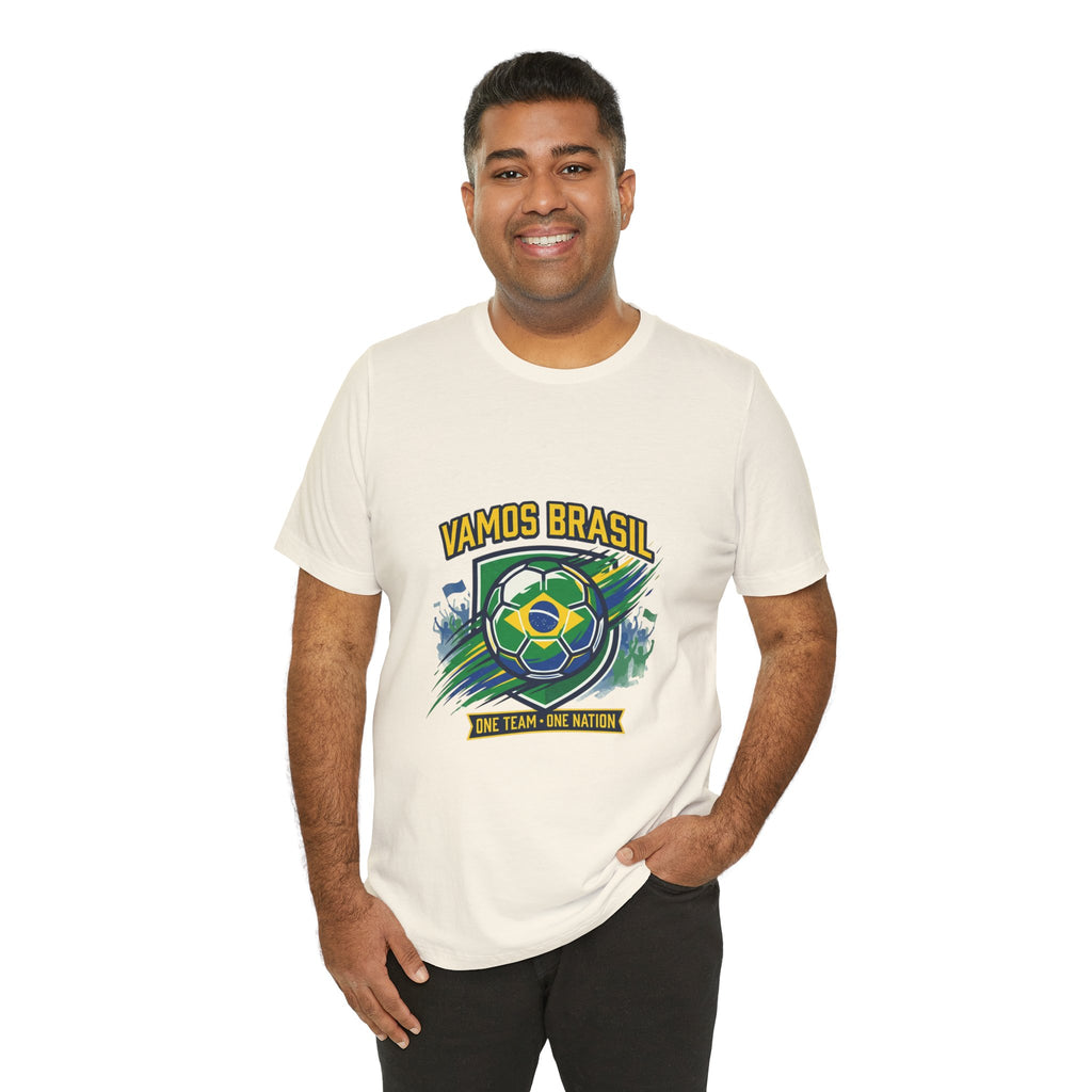 Vamos Brasil Soccer Tee | Brazil country pride, retro soccer championship