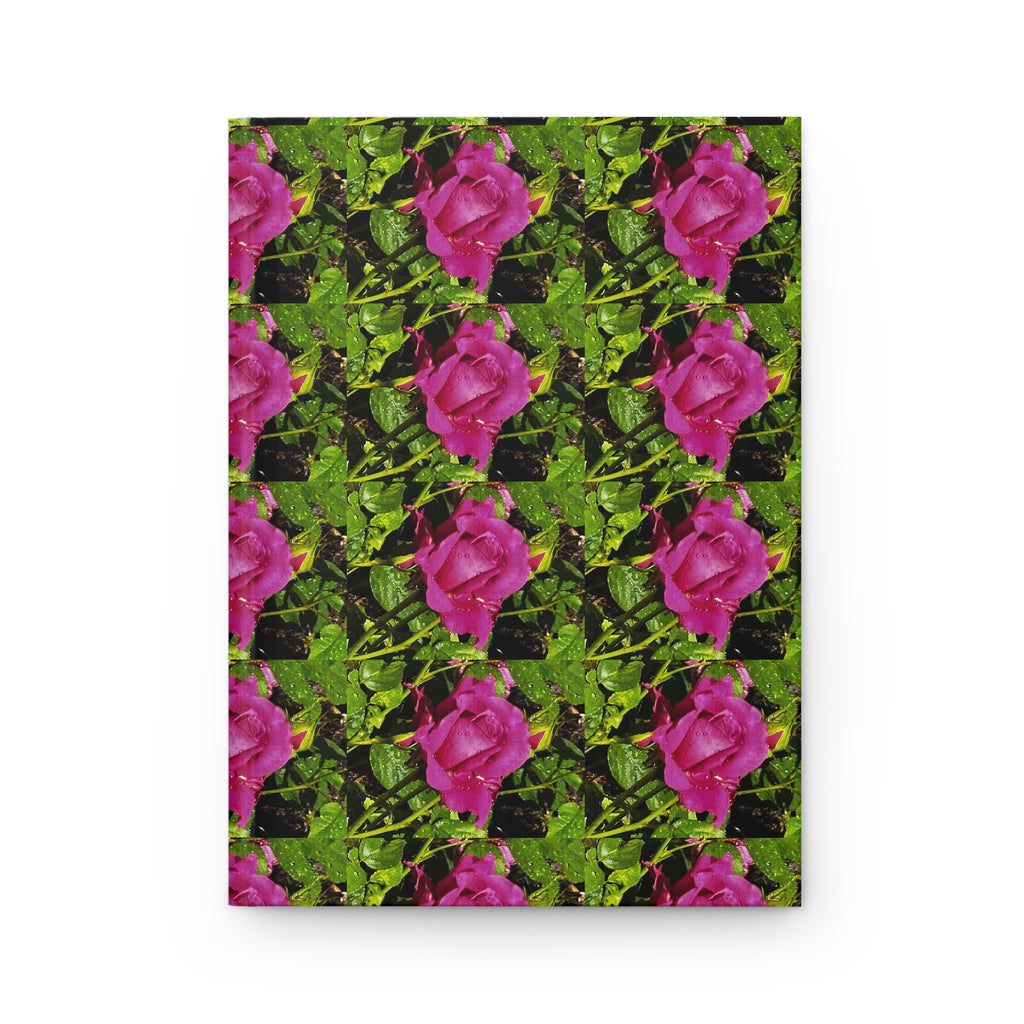 Floral Pink Rose Hardcover Journal — Gardeners' Notebook & Gift
