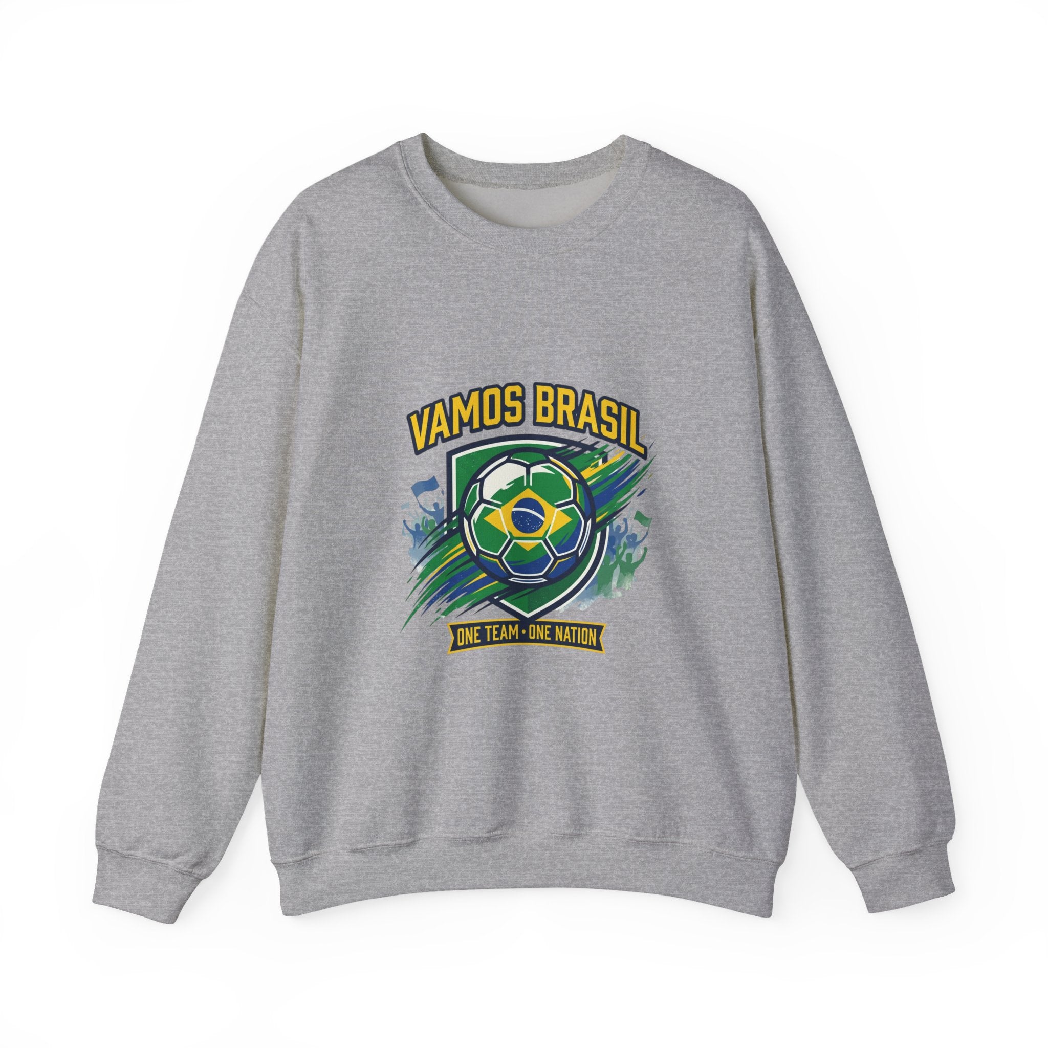 Vamos Brasil Crewneck Sweatshirt | Soccer Championship, Country Pride