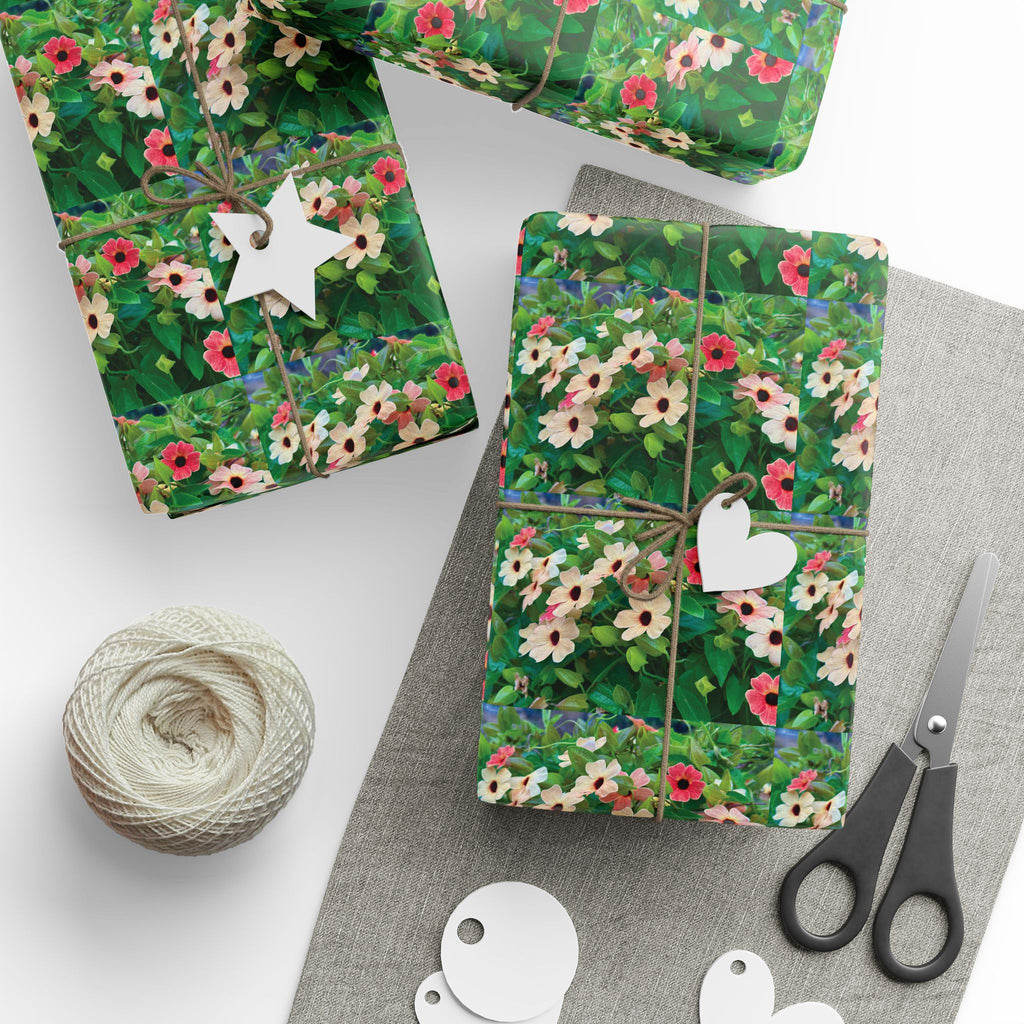 Wrapping Paper — Black Eyed Susan Vine African Sunset Gift Wrap Roll