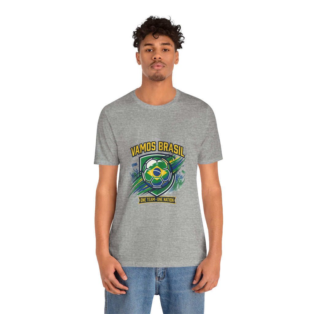 Vamos Brasil Soccer Tee | Brazil country pride, retro soccer championship