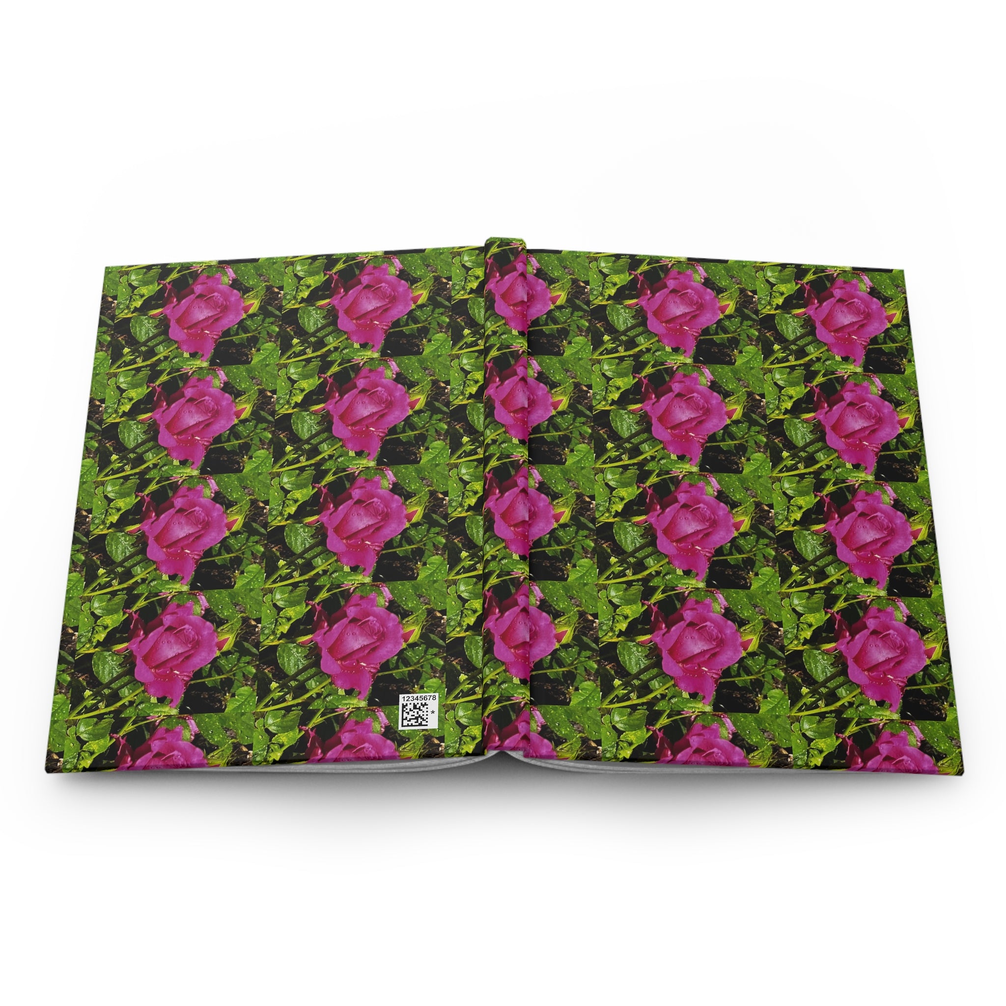Floral Pink Rose Hardcover Journal — Gardeners' Notebook & Gift