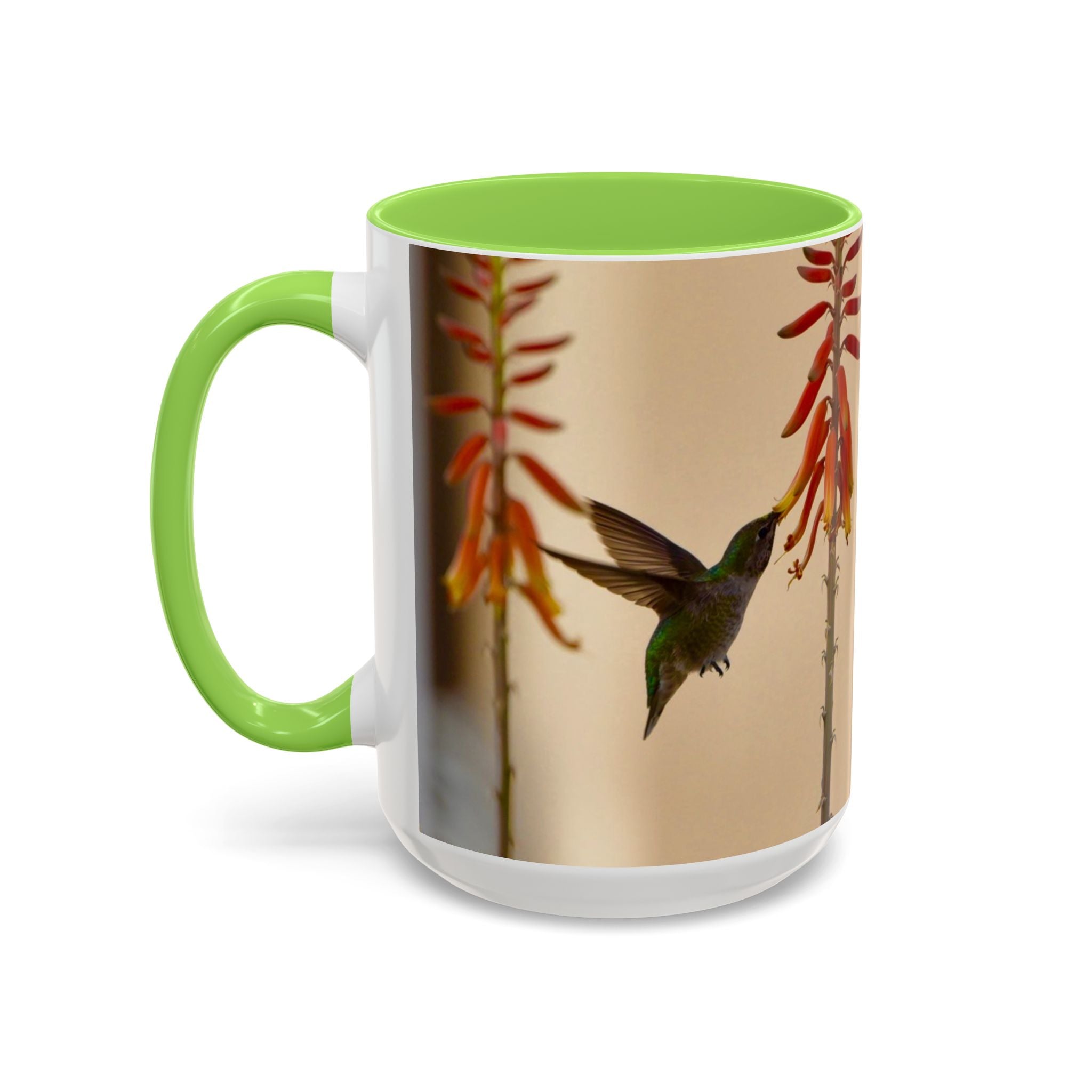 50 Years of Not Giving a Damn Mug — Vintage Floral Hummingbird Coffee Cup (11oz, 15oz)