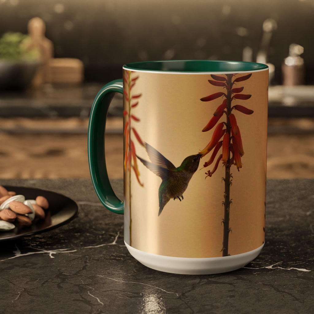 50 Years of Not Giving a Damn Mug — Vintage Floral Hummingbird Coffee Cup (11oz, 15oz)