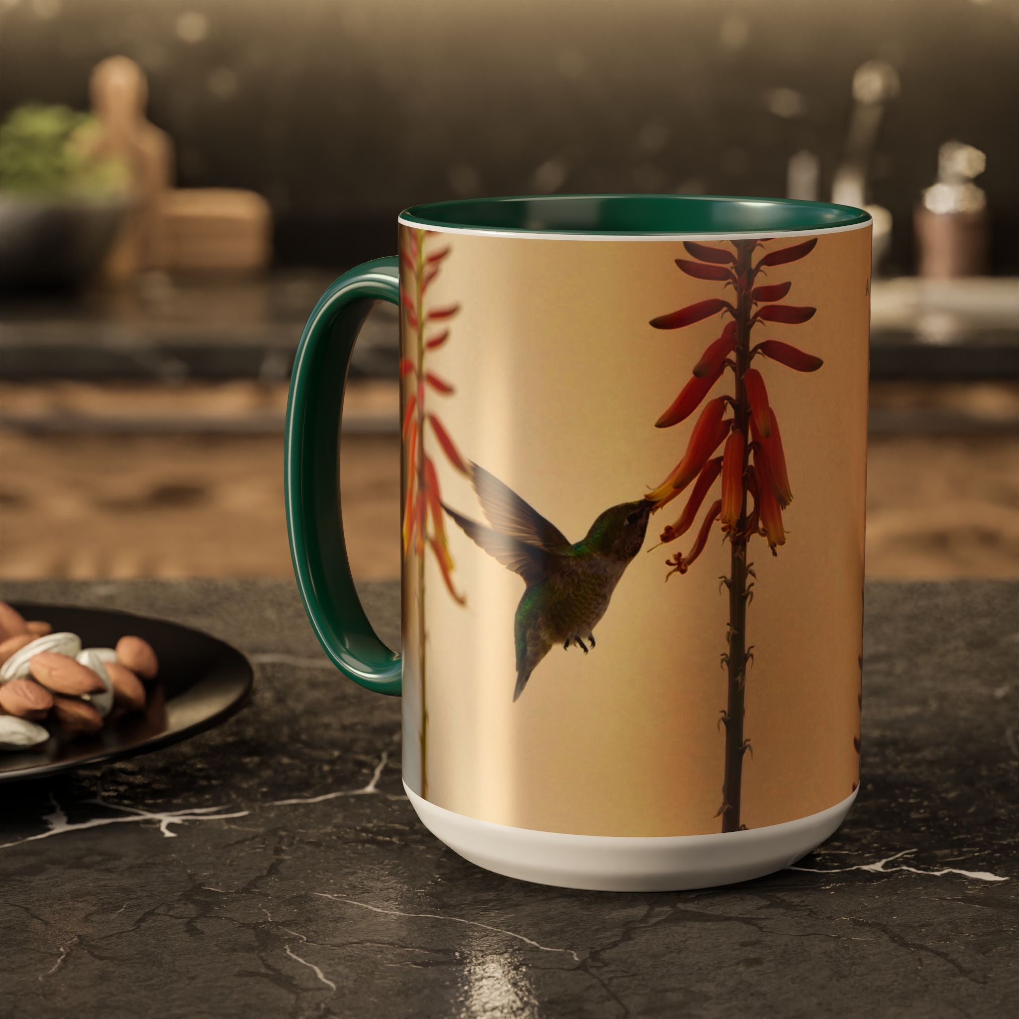 50 Years of Not Giving a Damn Mug — Vintage Floral Hummingbird Coffee Cup (11oz, 15oz)