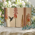 Glass Cutting Board — Hummingbird & Aloe Flowers Kitchen Cutting Board
