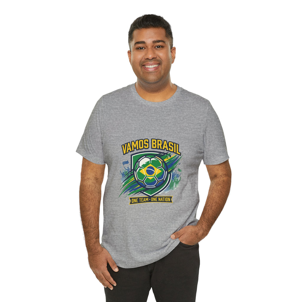 Vamos Brasil Soccer Tee | Brazil country pride, retro soccer championship