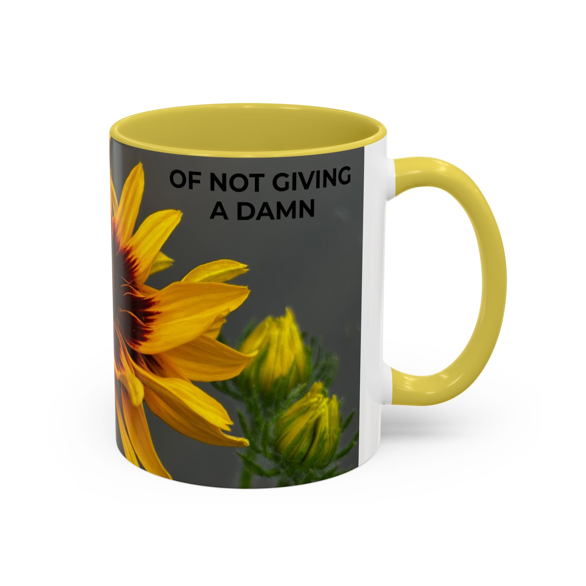 Black-Eyed Susan 'Not Giving a Damn' Mug — Colorful Floral Coffee Cup (11oz & 15oz)