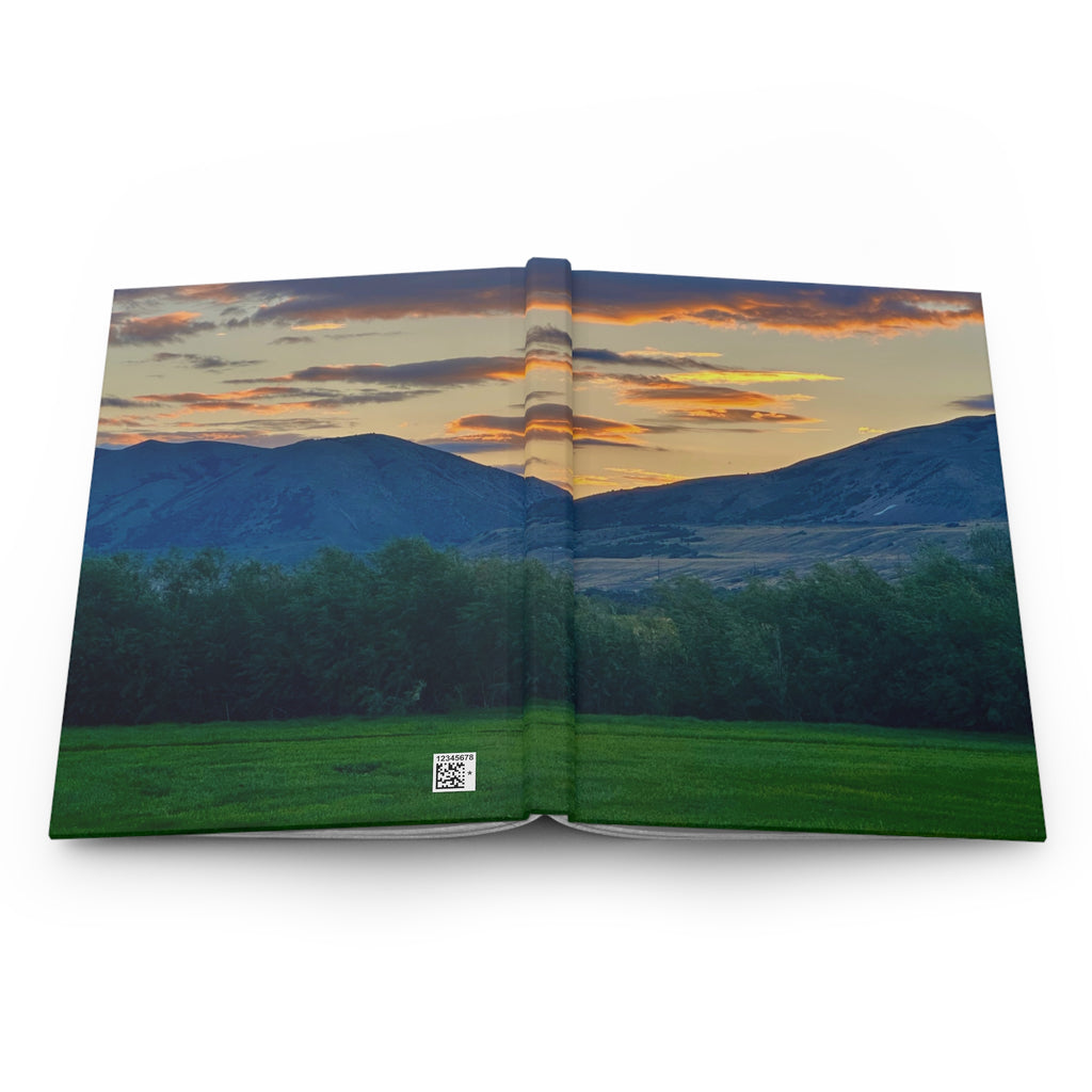 Sunset Mountain Hardcover Journal — Scenic Nature Notebook for Travel & Reflection