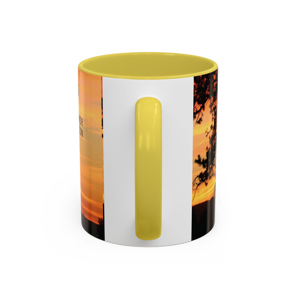 Progress Over Perfection Sunset Mug — Rural NE Oregon Motivational Coffee Cup (11oz/15oz)