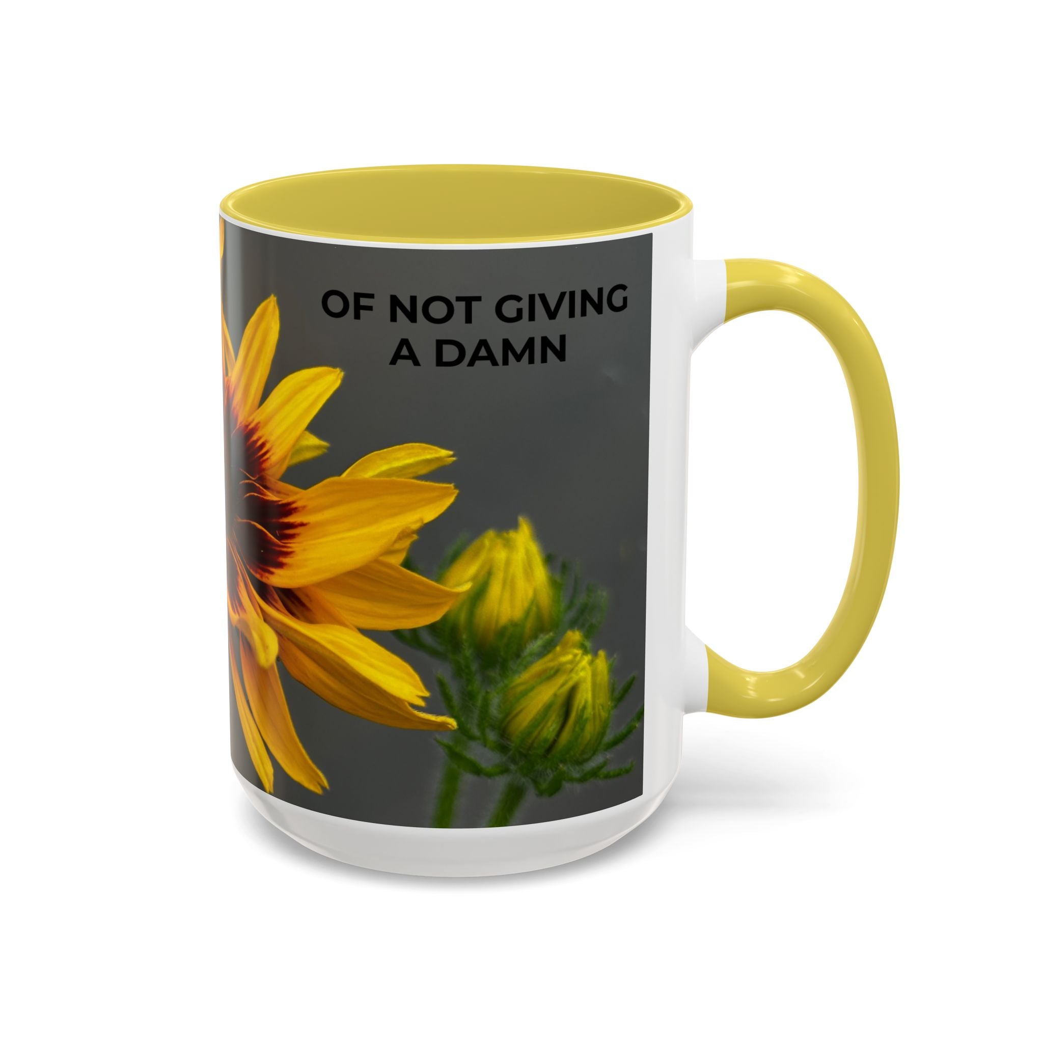 Black-Eyed Susan 'Not Giving a Damn' Mug — Colorful Floral Coffee Cup (11oz & 15oz)