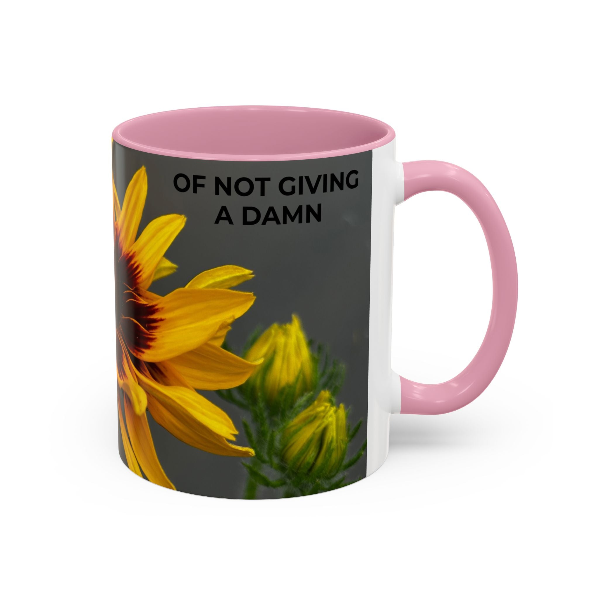 Black-Eyed Susan 'Not Giving a Damn' Mug — Colorful Floral Coffee Cup (11oz & 15oz)